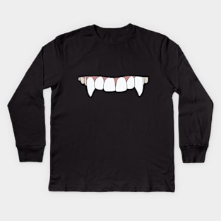 Upper teeth of a vampire Kids Long Sleeve T-Shirt